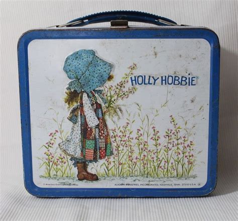 1970 metal holly bobby lunch box|Collectible Metal 1970's Holly Hobbie Lunch Box .